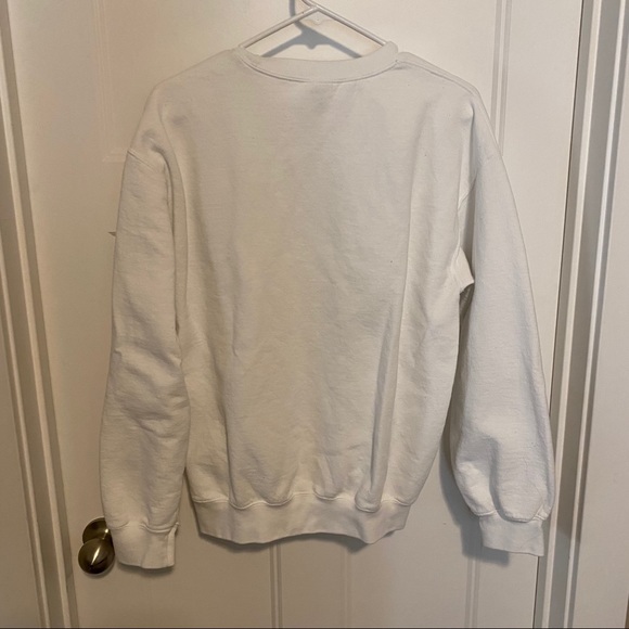 White crew neck sweatshirt “COZY” size M - Picture 3 of 4